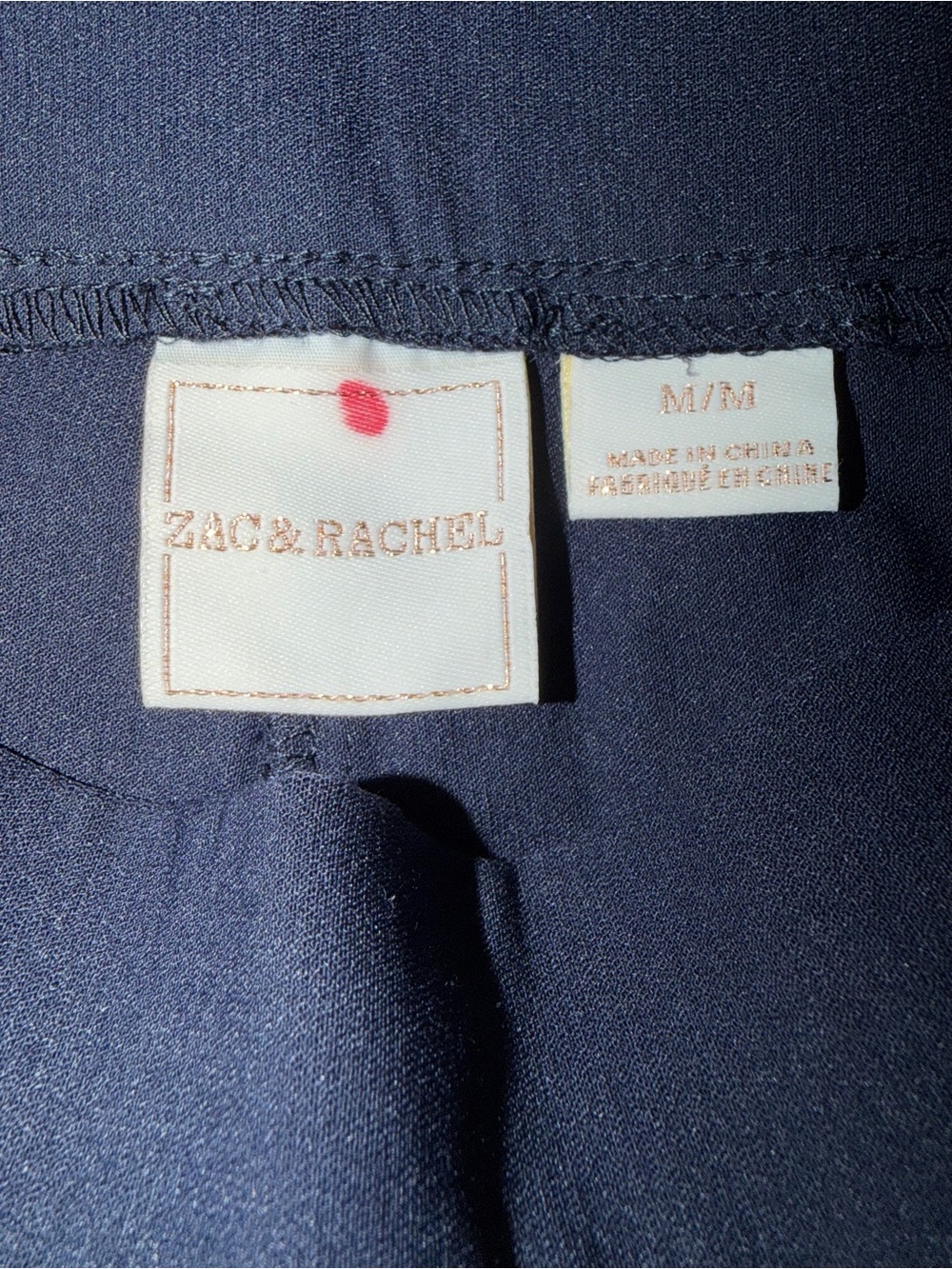 New Zac & Rachel Women's Size M Pull On Navy Slim Ankle Pants Flat Front NWT - Picture 4 of 6